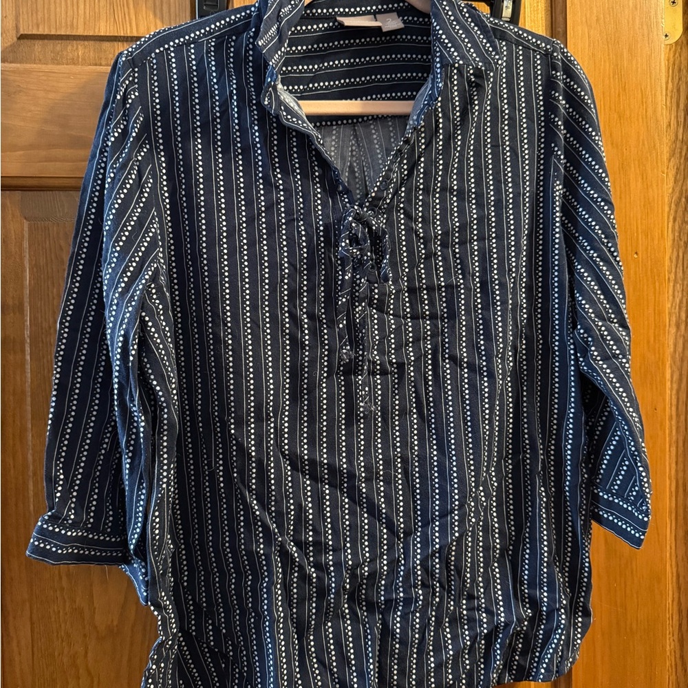 Chico’s women’s size 2 (12) Striped pullover Shirt